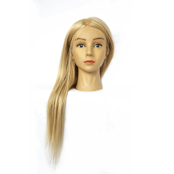 Practice Head Hairdresser Hair Doll Mannequin Head for Hairstyles With 100%  Real Hair Honey Blonde Natural Hair 60 cm For Women